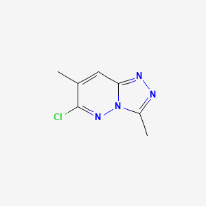 molecular formula C7H7ClN4 B13128525 s-Triazolo[4,3-b]pyridazine, 6-chloro-3,7-dimethyl- CAS No. 28593-26-2