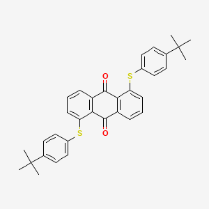 molecular formula C34H32O2S2 B13128560 1,5-Bis[(4-tert-butylphenyl)sulfanyl]anthracene-9,10-dione CAS No. 84674-66-8