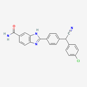 2-(4-((4-Chlorophenyl)(cyano)methyl)phenyl)-1H-benzo[d]imidazole-6-carboxamide