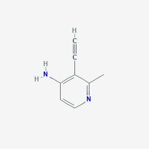 molecular formula C8H8N2 B13128634 3-Ethynyl-2-methylpyridin-4-amine 