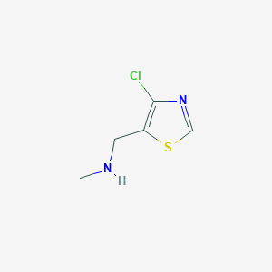 molecular formula C5H7ClN2S B13128648 1-(4-Chlorothiazol-5-yl)-N-methylmethanamine 