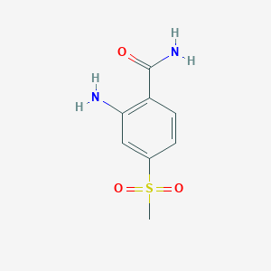 molecular formula C8H10N2O3S B13128681 2-amino-4-(methylsulfonyl)Benzamide 