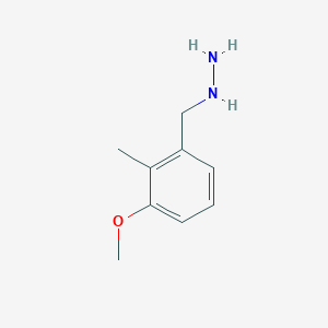 molecular formula C9H14N2O B13128694 (3-Methoxy-2-methylbenzyl)hydrazine 