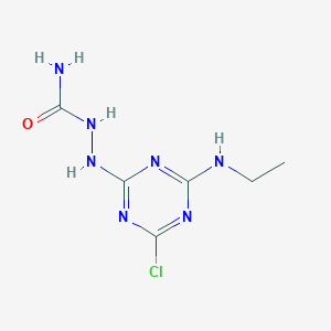 2-[4-Chloro-6-(ethylamino)-1,3,5-triazin-2-yl]hydrazine-1-carboxamide