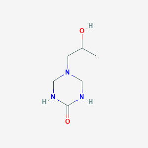 molecular formula C6H13N3O2 B13128726 5-(2-Hydroxypropyl)-1,3,5-triazinan-2-one 