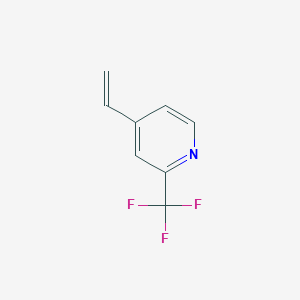 molecular formula C8H6F3N B13128731 2-(Trifluoromethyl)-4-vinylpyridine 