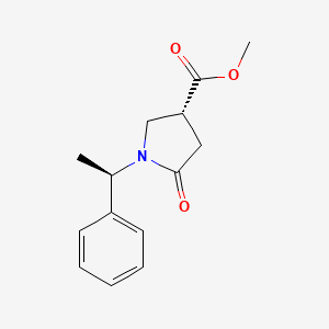 B1312875 (R)-methyl 5-oxo-1-((R)-1-phenylethyl)pyrrolidine-3-carboxylate CAS No. 99735-45-2