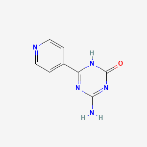 molecular formula C8H7N5O B13128757 4-Amino-6-(pyridin-4-yl)-1,3,5-triazin-2(5H)-one CAS No. 61382-85-2