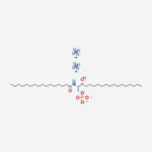 molecular formula C34H76N3O6P B13128765 Hexadecanamide,N-[(1S,2R)-2-hydroxy-1-[(phosphonooxy)methyl]heptadecyl]-,ammoniumsalt 