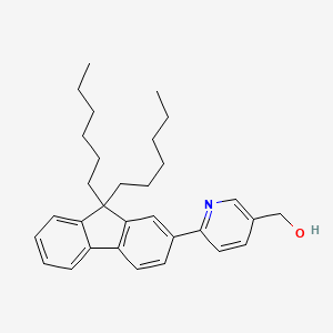 molecular formula C31H39NO B13128775 (6-(9,9-Dihexyl-9H-fluoren-2-yl)pyridin-3-yl)methanol CAS No. 921754-95-2