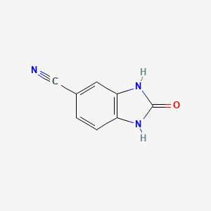 molecular formula C8H5N3O B1312881 2-氧代-2,3-二氢-1H-苯并咪唑-5-碳腈 CAS No. 221289-88-9