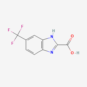molecular formula C9H5F3N2O2 B1312884 5-(三氟甲基)-1H-苯并[D]咪唑-2-羧酸 CAS No. 2107-39-3
