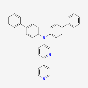 molecular formula C34H25N3 B13128841 N,N-Di([1,1'-biphenyl]-4-yl)-[2,4'-bipyridin]-5-amine CAS No. 917897-58-6