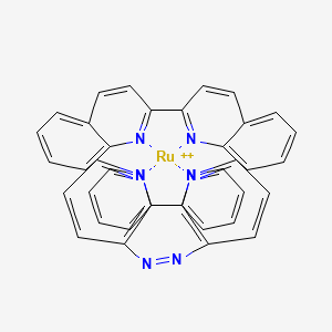 2-pyridin-2-ylpyridine;2-quinolin-2-ylquinoline;ruthenium(2+);3,8,9,14-tetrazatricyclo[8.4.0.02,7]tetradeca-1(10),2(7),3,5,8,11,13-heptaene