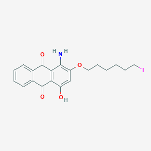 molecular formula C20H20INO4 B13128872 1-Amino-4-hydroxy-2-((6-iodohexyl)oxy)anthracene-9,10-dione CAS No. 61556-28-3