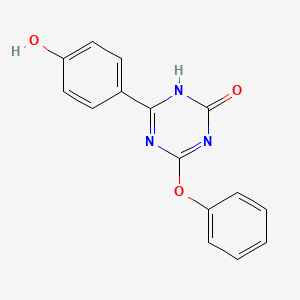 6-(4-Oxocyclohexa-2,5-dien-1-ylidene)-4-phenoxy-5,6-dihydro-1,3,5-triazin-2(1H)-one