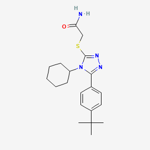 2-((5-(4-(tert-Butyl)phenyl)-4-cyclohexyl-4H-1,2,4-triazol-3-yl)thio)acetamide