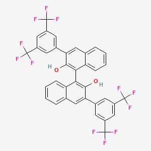 molecular formula C36H18F12O2 B1312891 3-[3,5-双(三氟甲基)苯基]-1-[3-[3,5-双(三氟甲基)苯基]-2-羟基萘-1-基]萘-2-醇 CAS No. 849939-13-5