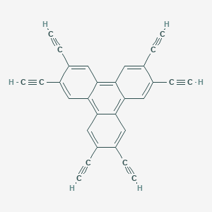 molecular formula C30H12 B13128926 2,3,6,7,10,11-Hexaethynyltriphenylene 