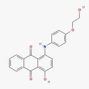 molecular formula C22H17NO5 B13128943 1-Hydroxy-4-((4-(2-hydroxyethoxy)phenyl)amino)anthraquinone CAS No. 58979-45-6