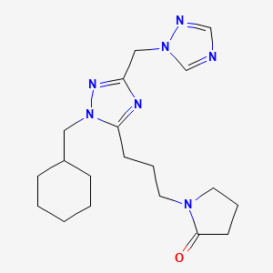 1-(3-(3-((1H-1,2,4-Triazol-1-yl)methyl)-1-(cyclohexylmethyl)-1H-1,2,4-triazol-5-yl)propyl)pyrrolidin-2-one