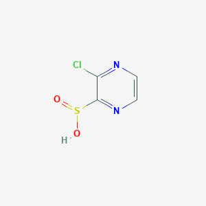 molecular formula C4H3ClN2O2S B13128983 3-Chloropyrazine-2-sulfinicacid 