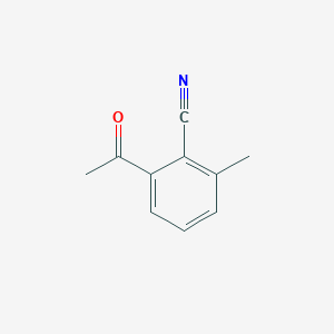 molecular formula C10H9NO B13128990 2-Acetyl-6-methylbenzonitrile 