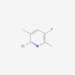 molecular formula C7H7BrFN B13129035 2-Bromo-5-fluoro-3,6-dimethylpyridine 