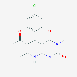 6-Acetyl-5-(4-chlorophenyl)-1,3,7-trimethyl-5,8-dihydropyrido[2,3-D]pyrimidine-2,4(1H,3H)-dione