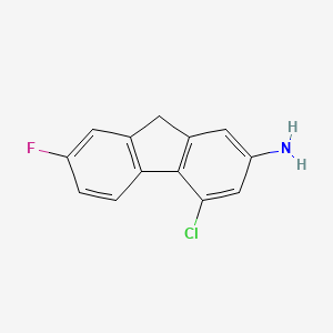 molecular formula C13H9ClFN B13129064 4-Chloro-7-fluoro-9h-fluoren-2-amine CAS No. 1785-38-2