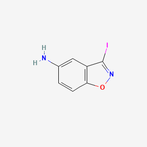 molecular formula C7H5IN2O B13129069 3-Iodobenzo[d]isoxazol-5-amine 