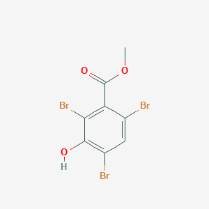 molecular formula C8H5Br3O3 B13129071 methyl 2,4,6-tribromo-3-hydroxybenzoate 