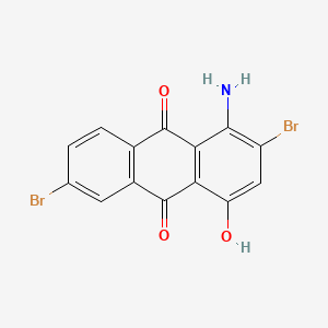 molecular formula C14H7Br2NO3 B13129115 1-Amino-2,6-dibromo-4-hydroxyanthracene-9,10-dione CAS No. 5182-26-3