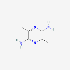 molecular formula C6H10N4 B13129124 3,6-Dimethylpyrazine-2,5-diamine 