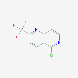 molecular formula C9H4ClF3N2 B1312914 5-氯-2-(三氟甲基)-1,6-萘啶 CAS No. 890301-88-9