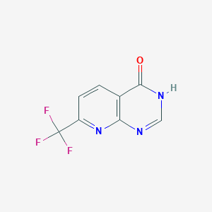 molecular formula C8H4F3N3O B13129146 7-(Trifluoromethyl)pyrido[2,3-d]pyrimidin-4-ol CAS No. 890301-90-3