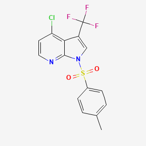 B1312919 4-chloro-1-tosyl-3-(trifluoromethyl)-1H-pyrrolo[2,3-b]pyridine CAS No. 869335-74-0