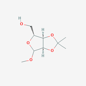 molecular formula C9H16O5 B1312923 ((3aR,4R,6aR)-6-甲氧基-2,2-二甲基四氢呋喃[3,4-d][1,3]二氧杂环-4-基)甲醇 CAS No. 72402-14-3
