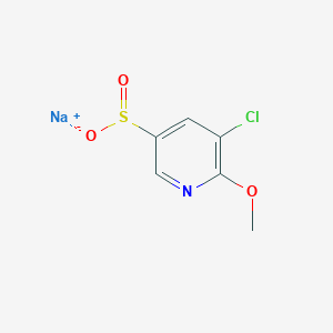 molecular formula C6H5ClNNaO3S B13129248 Sodium 5-chloro-6-methoxypyridine-3-sulfinate 