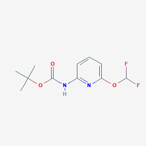 molecular formula C11H14F2N2O3 B13129256 tert-Butyl 6-(difluoromethoxy)pyridin-2-ylcarbamate CAS No. 1522367-82-3