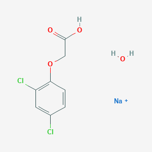 molecular formula C8H8Cl2NaO4+ B13129265 sodium;2-(2,4-dichlorophenoxy)acetic acid;hydrate 