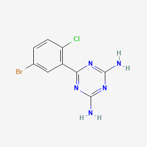 6-(5-Bromo-2-chlorophenyl)-1,3,5-triazine-2,4-diamine