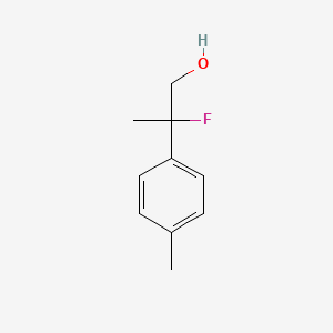 molecular formula C10H13FO B13129327 2-Fluoro-2-(p-tolyl)propan-1-ol 