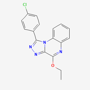 molecular formula C17H13ClN4O B13129343 1-(4-Chlorophenyl)-4-ethoxy-[1,2,4]triazolo[4,3-A]quinoxaline CAS No. 138679-22-8