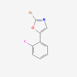 molecular formula C9H5BrINO B13129348 2-Bromo-5-(2-iodophenyl)oxazole 