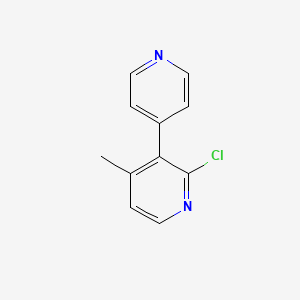 molecular formula C11H9ClN2 B13129357 2-Chloro-4-methyl-3,4'-bipyridine 