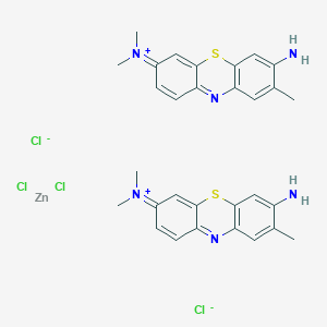 molecular formula C30H32Cl4N6S2Zn B1312936 (7-Amino-8-methylphenothiazin-3-ylidene)-dimethylazanium;dichlorozinc;dichloride CAS No. 6586-04-5