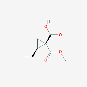 (1S,2S)-2-Ethyl-1-(methoxycarbonyl)cyclopropane-1-carboxylicacid