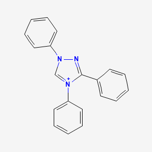 molecular formula C20H16N3+ B13129420 1,3,4-Triphenyl-4H-1,2,4-triazol-1-ium 