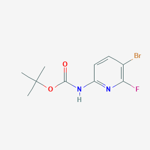 molecular formula C10H12BrFN2O2 B13129444 tert-Butyl (5-bromo-6-fluoropyridin-2-yl)carbamate 